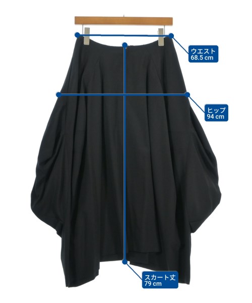 COMME des GARCONS（コムデギャルソン）ロング・マキシ丈スカート 黒 サイズ:S レディース/2200675754095