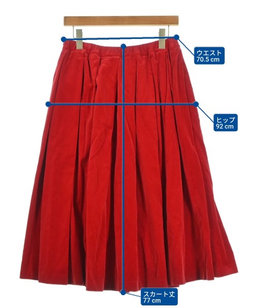 COMME des GARCONS（コムデギャルソン）ロング・マキシ丈スカート 赤 サイズ:M レディース/2200684559193