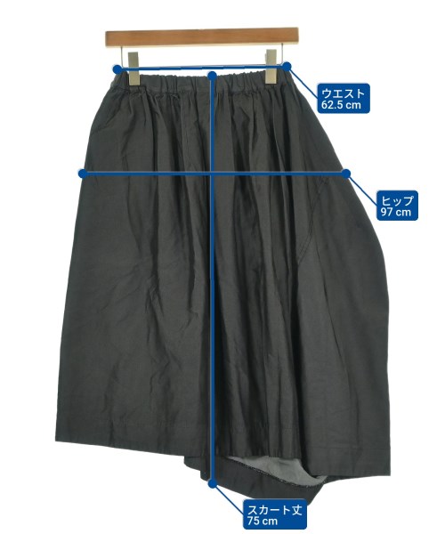 COMME des GARCONS（コムデギャルソン）ひざ丈スカート 黒 サイズ:XS レディース/2200691713052