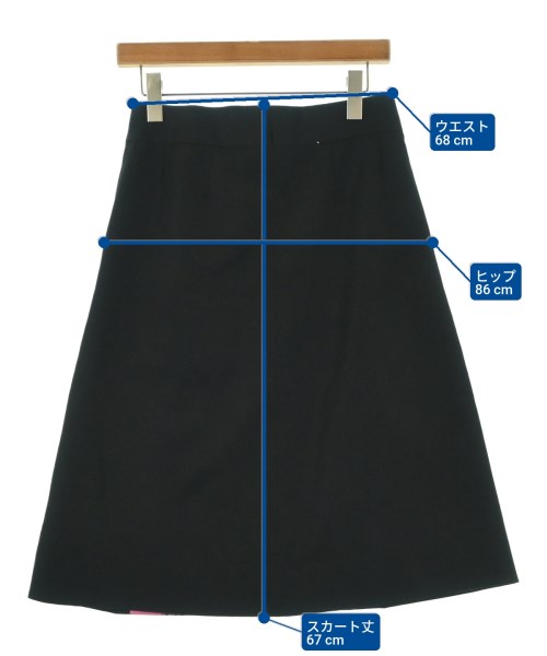 COMME des GARCONS（コムデギャルソン）ひざ丈スカート 黒 サイズ:S レディース/2200692136218
