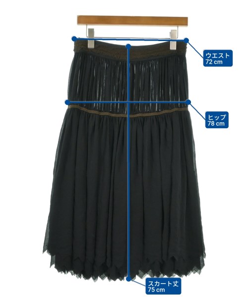 COMME des GARCONS（コムデギャルソン）ひざ丈スカート 黒 サイズ:M レディース/2200683753301