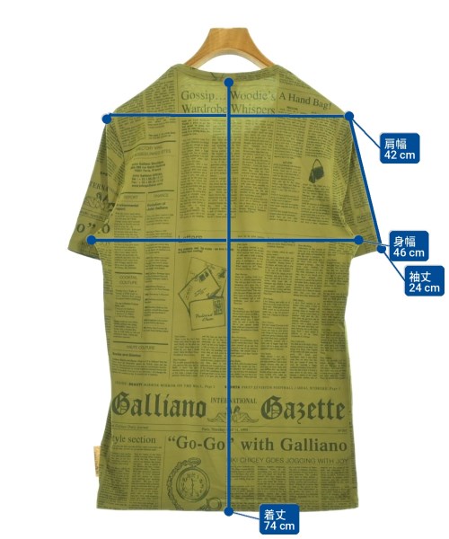John Galliano（ジョンガリアーノ）Tシャツ・カットソー カーキ サイズ:L メンズ/2200726455032