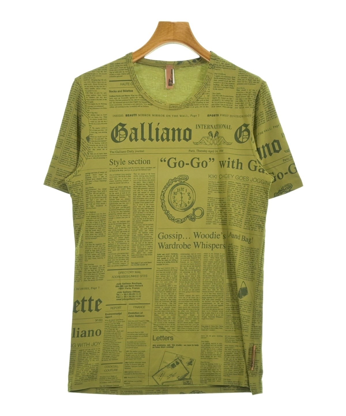 John Galliano（ジョンガリアーノ）Tシャツ・カットソー カーキ サイズ