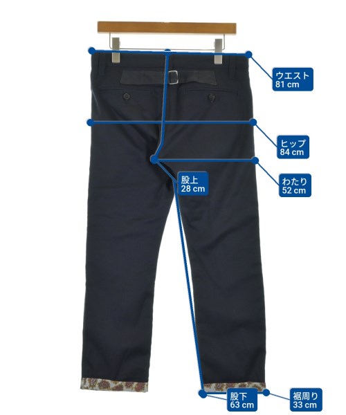 JUNYA WATANABE MAN（ジュンヤワタナベマン）スラックス 紺 サイズ:XS メンズ/2200641799037