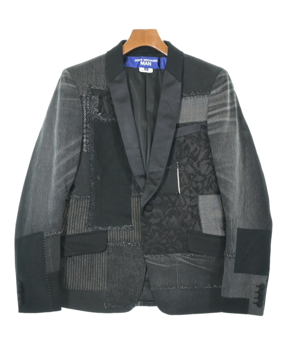 JUNYA WATANABE テーラードジャケット M 黒 JUNYA WATANABE MAN（ジュンヤワタナベマン）テーラードジャケット 黒