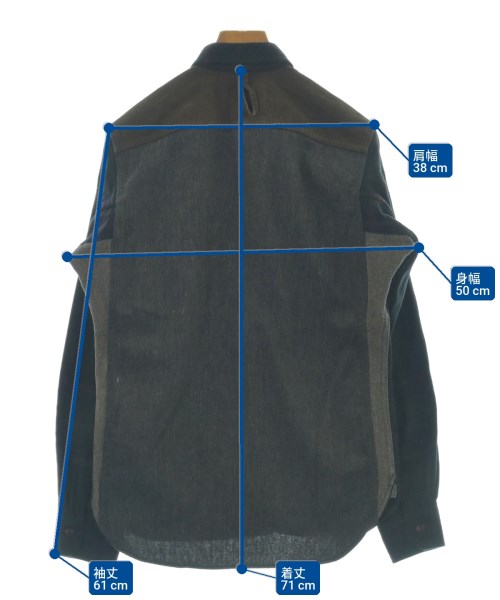 JUNYA WATANABE MAN（ジュンヤワタナベマン）カジュアルシャツ 緑 サイズ:S メンズ/2200643693029