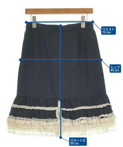 JUNYA WATANABE MAN（ジュンヤワタナベマン）ひざ丈スカート 紺 サイズ:M レディース/2200634060564