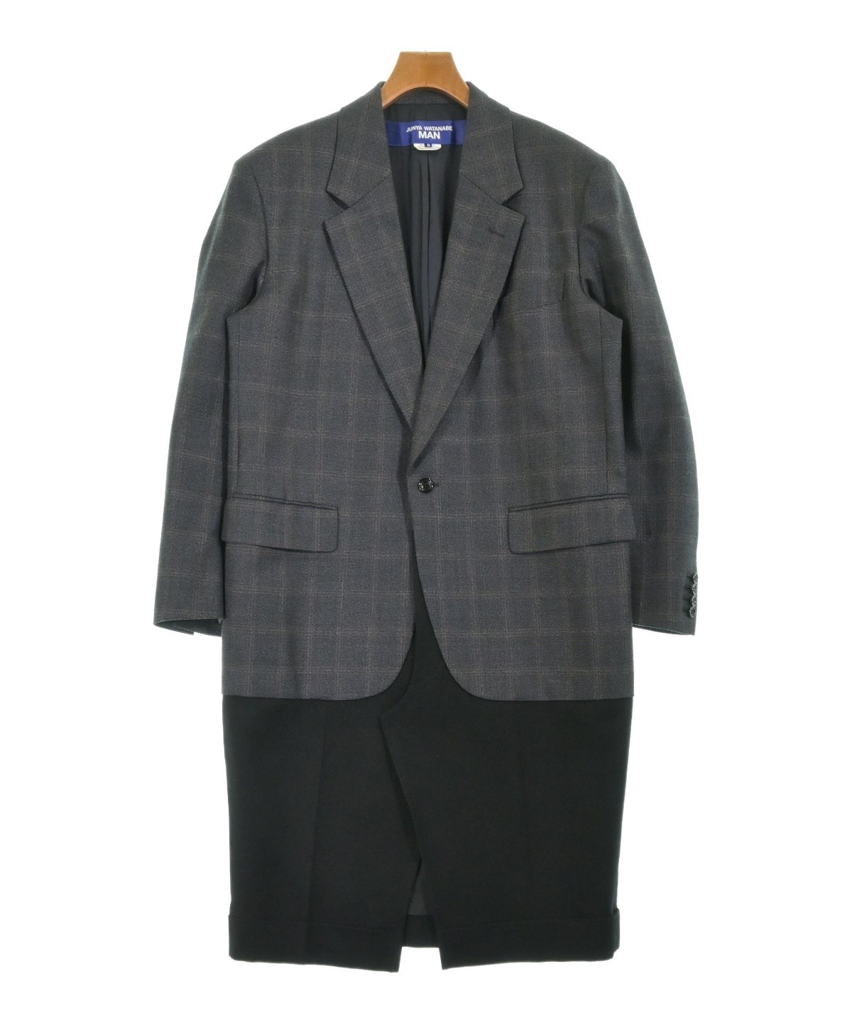 ★美品★ジュンヤワタナベマン　リネン混　ダンガリーチェスターコート JUNYA WATANABE MAN（ジュンヤワタナベマン）チェスターコート グレー