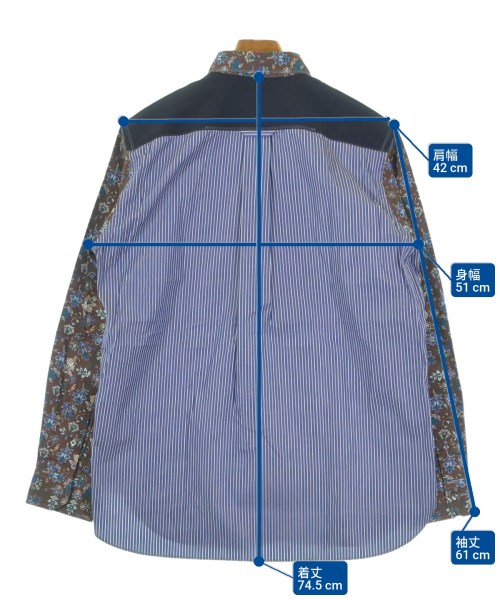 JUNYA WATANABE MAN（ジュンヤワタナベマン）カジュアルシャツ 茶 サイズ:XS メンズ/2200624224037