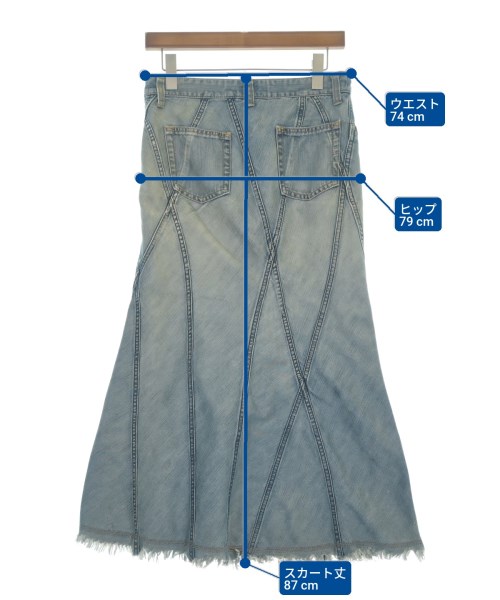 JUNYA WATANABE MAN（ジュンヤワタナベマン）ロング・マキシ丈スカート 紺 サイズ:S レディース/2200624261018