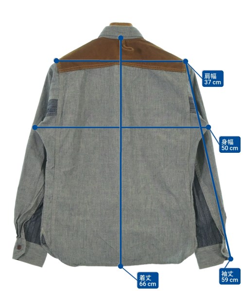 JUNYA WATANABE MAN（ジュンヤワタナベマン）カジュアルシャツ 青 サイズ:XS メンズ/2200630728109