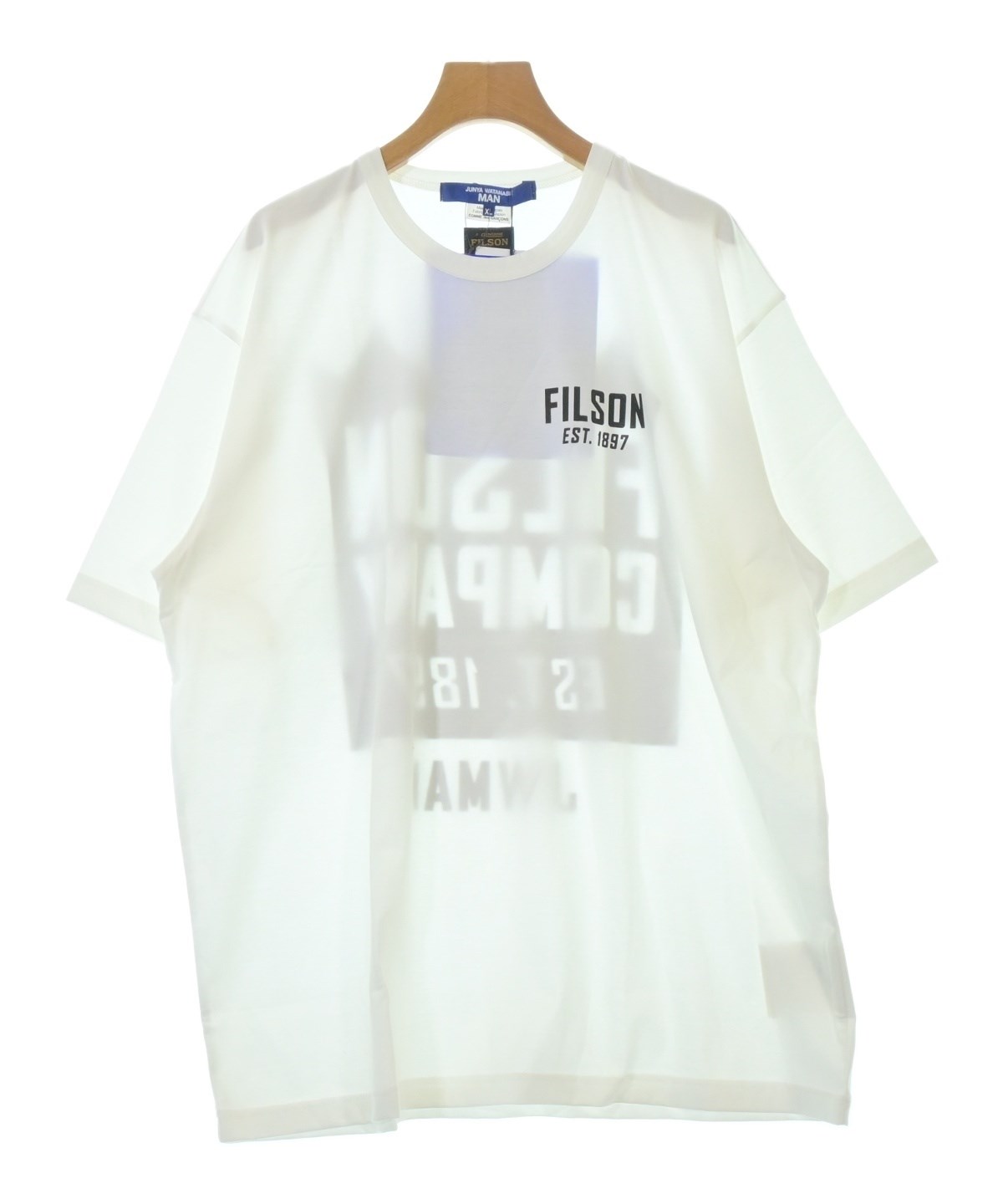 ジュンヤワタナベマン AD2015 シャツ 長袖 プリント ロゴ S 白 JUNYA WATANABE MAN（ジュンヤワタナベマン）Tシャツ・カットソー 白