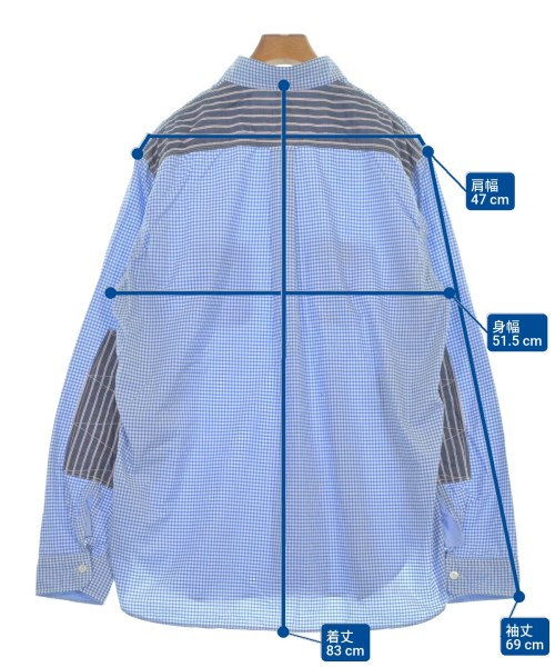 JUNYA WATANABE MAN（ジュンヤワタナベマン）カジュアルシャツ 青 サイズ:XL メンズ/2200659092045