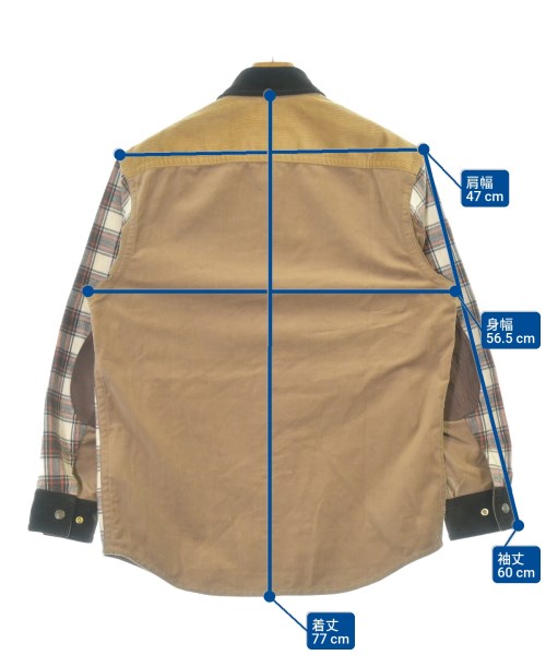 JUNYA WATANABE MAN（ジュンヤワタナベマン）カジュアルシャツ 茶 サイズ:S メンズ/2200661962022