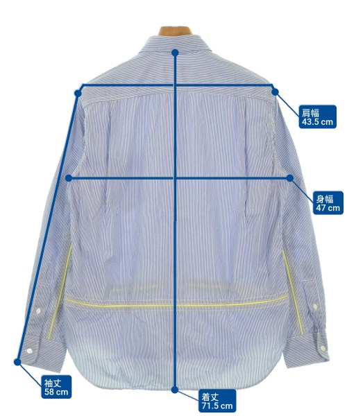 COMME des GARCONS HOMME（コムデギャルソンオム）カジュアルシャツ 青 サイズ:XS メンズ/2200664764043