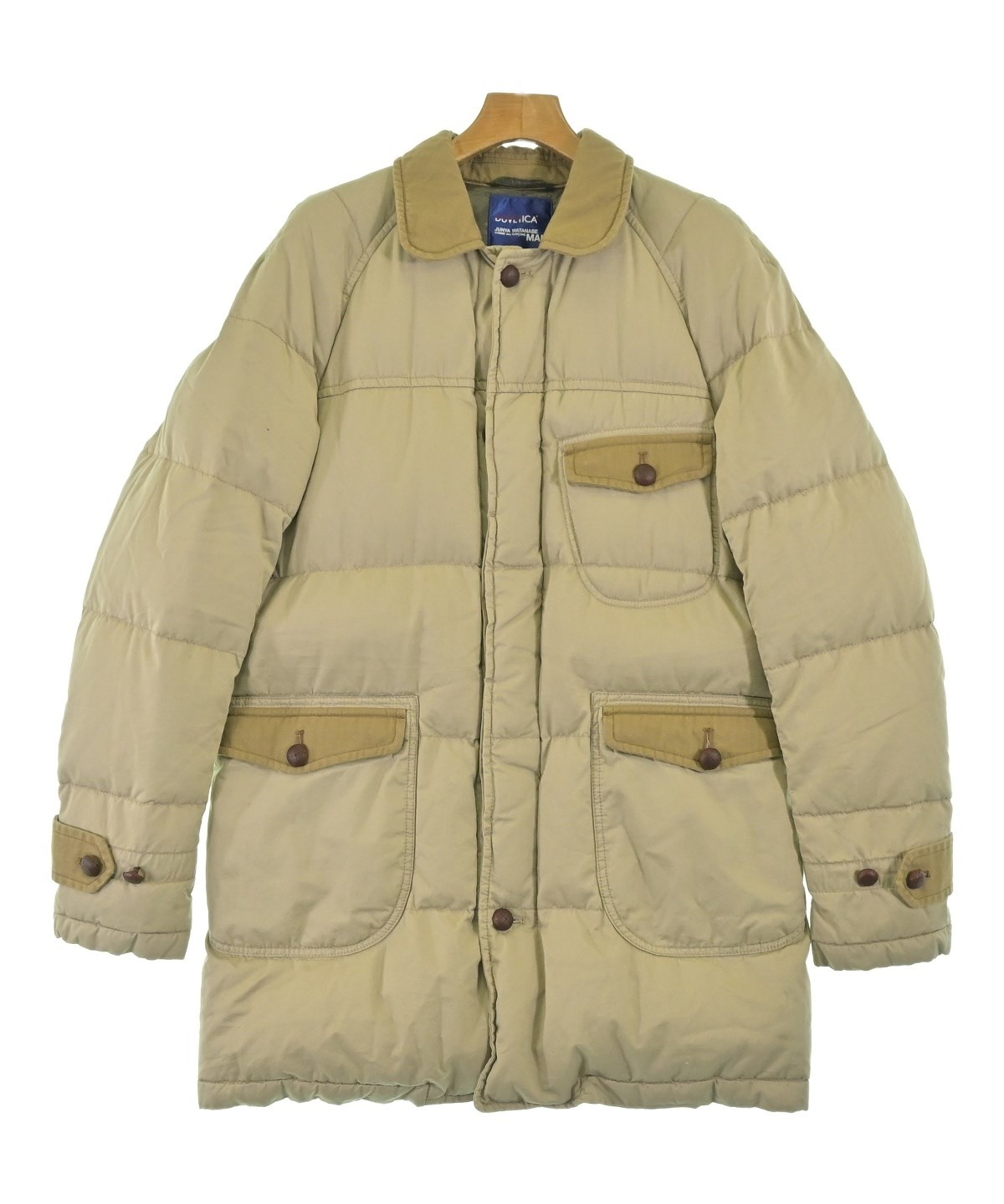 JUNYA WATANABE MAN ダウンコート L ベージュ 【古着】【中古】【送料無料】 JUNYA WATANABE MAN（ジュンヤワタナベマン）ダウンコート ベージュ