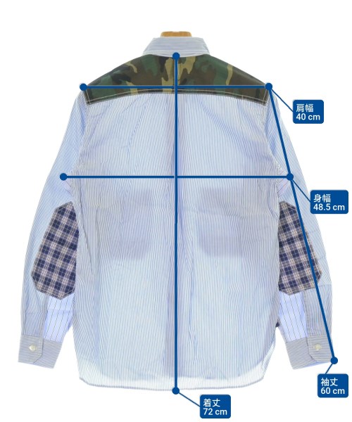 JUNYA WATANABE MAN（ジュンヤワタナベマン）カジュアルシャツ 青 サイズ:XS メンズ/2200683356052