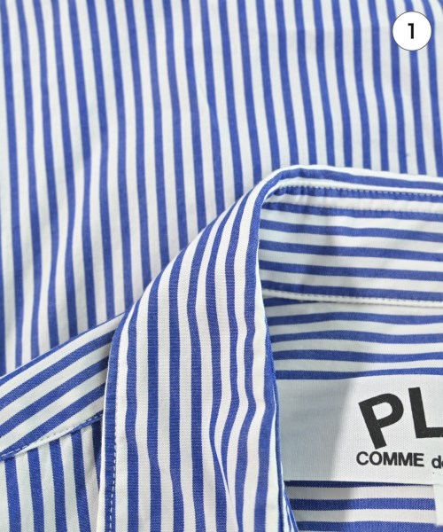 PLAY COMME des GARCONS（プレイコムデギャルソン）カジュアルシャツ 青 サイズ:M メンズ/2200634551062