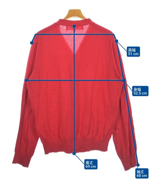 PLAY COMME des GARCONS（プレイコムデギャルソン）カーディガン 赤 サイズ:L メンズ/2200623679098