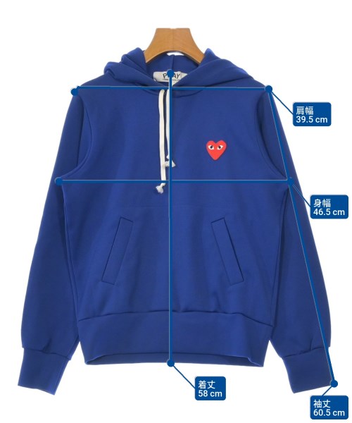 PLAY COMME des GARCONS（プレイコムデギャルソン）パーカー 青 サイズ:M レディース/2200640696191