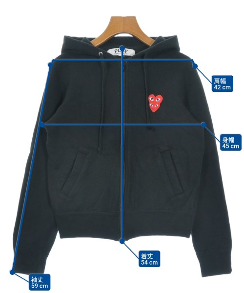 PLAY COMME des GARCONS（プレイコムデギャルソン）パーカー 黒 サイズ:M レディース/2200644087049