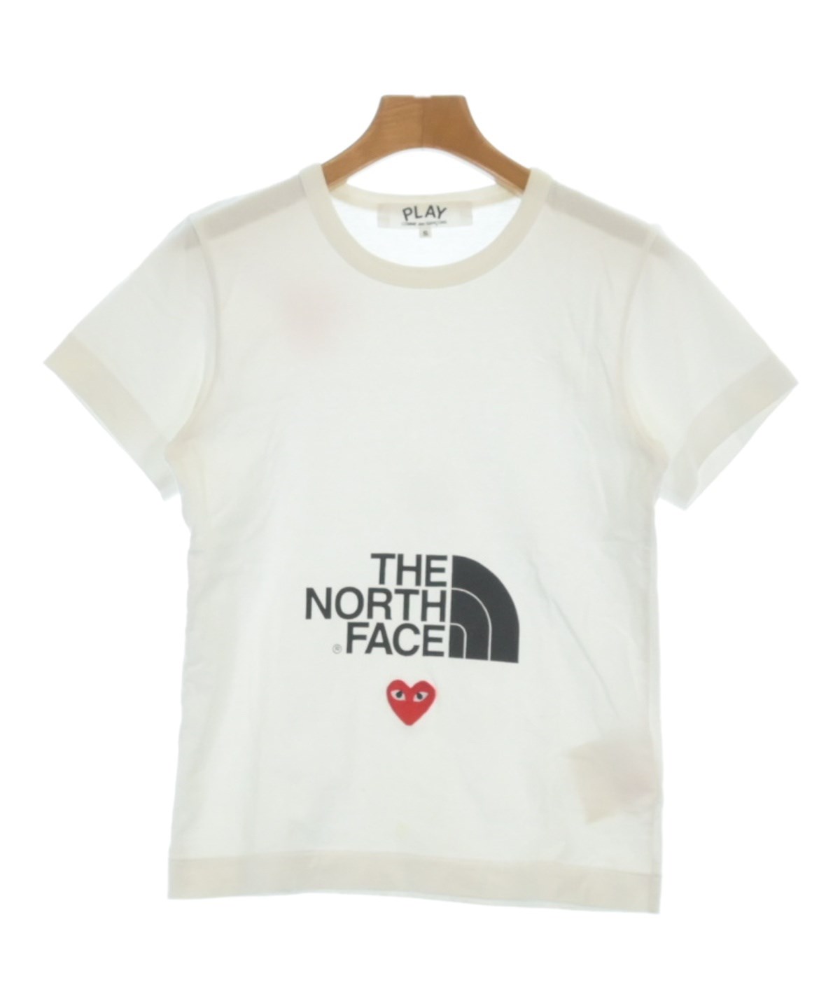 THE NORTH FACE ホワイト コムデギャルソンTシャツ L PLAY COMME des GARCONS 新品 プレイ コムデギャルソン x THE