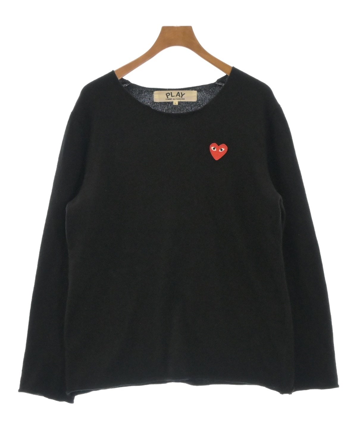 PLAY COMME des GARCONS コムデギャルソン Lサイズ 黒 PLAY COMME des GARCONS - プレイコムデギャルソン ワンポイント