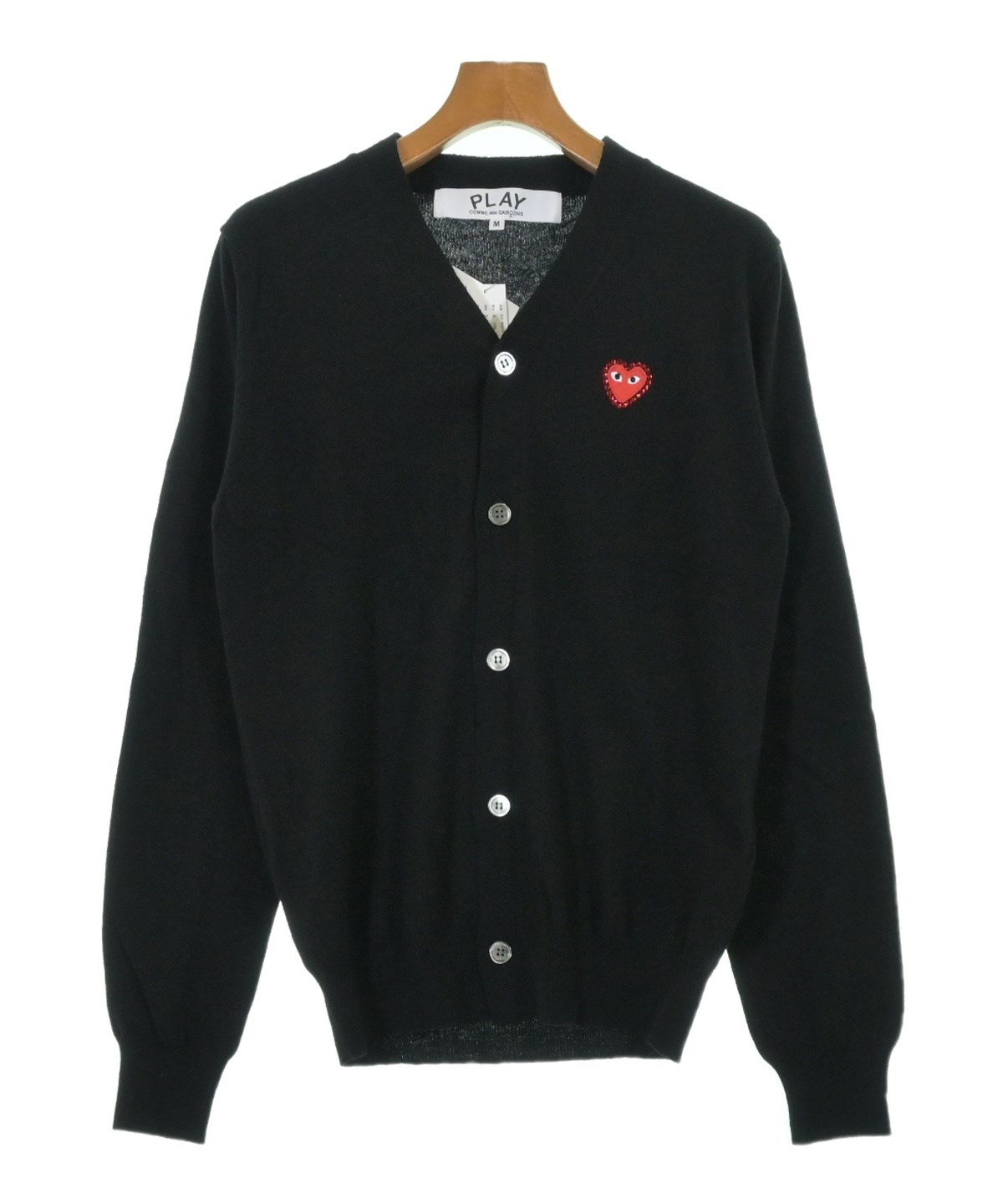 PLAY COMME des GARCONS カーディガン M 黒 PLAY COMME des GARCONS（プレイコムデギャルソン）カーディガン 黒