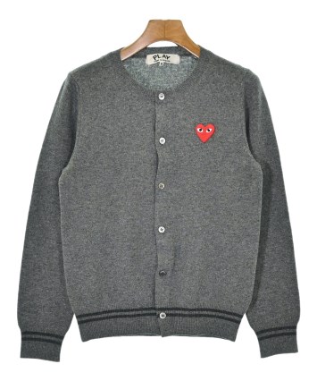 【超美品】コムデギャルソン カーディガン Mサイズ グレー PLAY COMME des GARCONS（プレイコムデギャルソン）カーディガン
