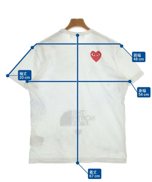 PLAY COMME des GARCONS（プレイコムデギャルソン）Tシャツ・カットソー 白 サイズ:XL メンズ/2200624420071
