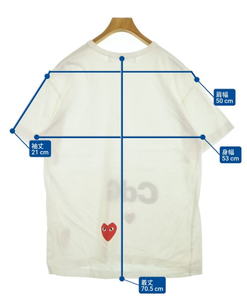 PLAY COMME des GARCONS（プレイコムデギャルソン）Tシャツ・カットソー 白 サイズ:XXL メンズ/2200614694055