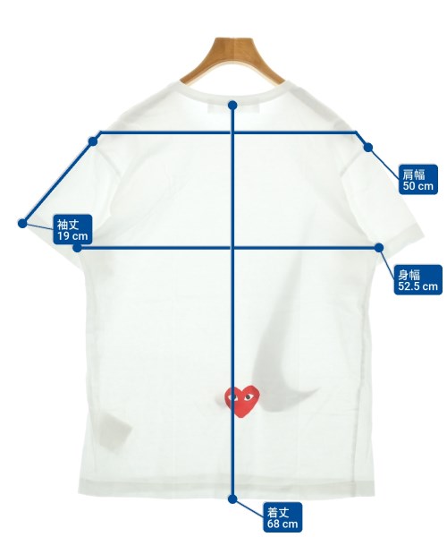 PLAY COMME des GARCONS（プレイコムデギャルソン）Tシャツ・カットソー 白 サイズ:XL メンズ/2200629279100