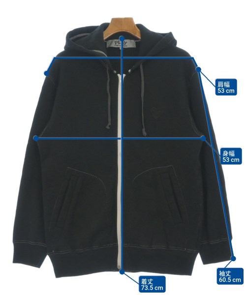 PLAY COMME des GARCONS（プレイコムデギャルソン）パーカー 黒 サイズ:L メンズ/2200618895083
