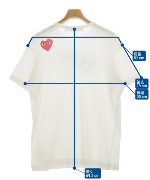 PLAY COMME des GARCONS（プレイコムデギャルソン）Tシャツ・カットソー 白 サイズ:XL メンズ/2200610923166