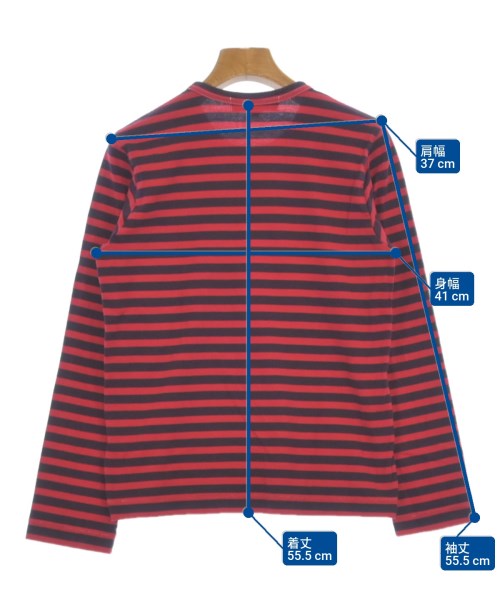 PLAY COMME des GARCONS（プレイコムデギャルソン）Tシャツ・カットソー 赤 サイズ:L レディース/2200612046047
