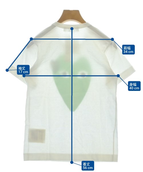 PLAY COMME des GARCONS（プレイコムデギャルソン）Tシャツ・カットソー 白 サイズ:S レディース/2200612349070