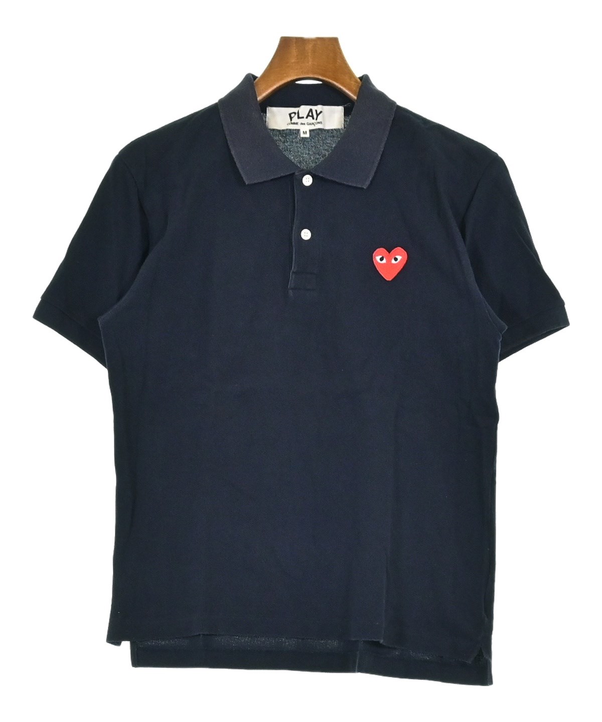 【希少】プレイ・コムデギャルソン ポロシャツ サイズM ネイビー PLAY COMME des GARCONS(プレイコムデギャルソン)ポロシャツ