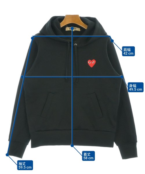 PLAY COMME des GARCONS（プレイコムデギャルソン）パーカー 黒 サイズ:L レディース/2200670530212