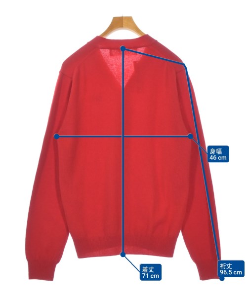 PLAY COMME des GARCONS（プレイコムデギャルソン）カーディガン 赤 サイズ:L メンズ/2200672939181