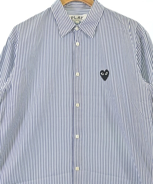 PLAY COMME des GARCONS（プレイコムデギャルソン）カジュアルシャツ 青 サイズ:L メンズ/2200675873093