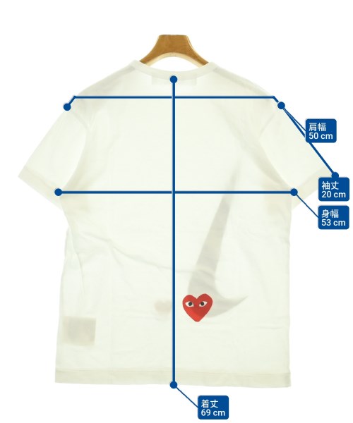 PLAY COMME des GARCONS（プレイコムデギャルソン）Tシャツ・カットソー 白 サイズ:L メンズ/2200672697050
