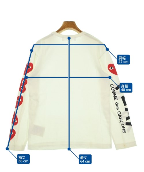 PLAY COMME des GARCONS（プレイコムデギャルソン）Tシャツ・カットソー 白 サイズ:L レディース/2200679716143