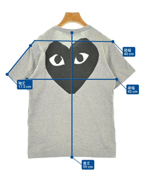 PLAY COMME des GARCONS（プレイコムデギャルソン）Tシャツ・カットソー グレー サイズ:XS レディース/2200681387034