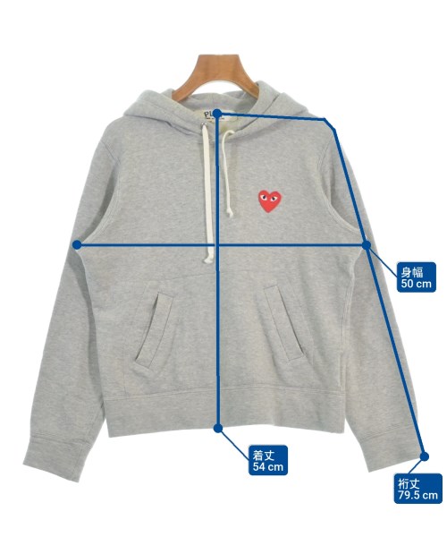 PLAY COMME des GARCONS（プレイコムデギャルソン）パーカー グレー サイズ:M レディース/2200690772012