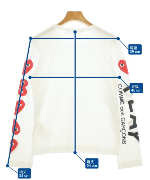 PLAY COMME des GARCONS（プレイコムデギャルソン）Tシャツ・カットソー 白 サイズ:M レディース/2200694627394
