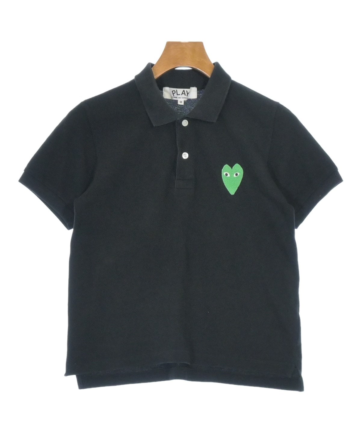 PLAY COMME des GARÇONS ポロシャツ ブラック サイズM PLAY COMME des GARCONS（プレイコムデギャルソン）ポロシャツ 黒