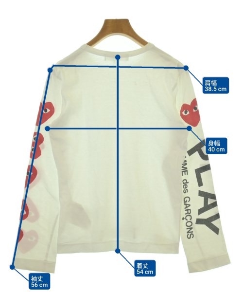 PLAY COMME des GARCONS（プレイコムデギャルソン）Tシャツ・カットソー 白 サイズ:M レディース/2200697196170