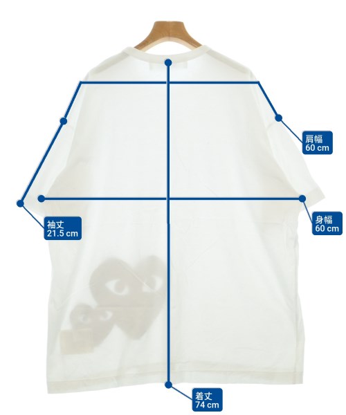 PLAY COMME des GARCONS（プレイコムデギャルソン）Tシャツ・カットソー 白 サイズ:M メンズ/2200699302067
