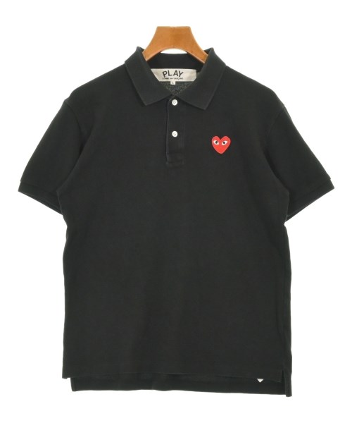 PLAY COMME des GARCONS(プレイコムデギャルソン)ポロシャツ 黒 サイズ:L/2200701553159