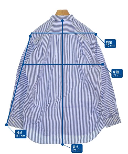 PLAY COMME des GARCONS（プレイコムデギャルソン）カジュアルシャツ 青 サイズ:L メンズ/2200645191035